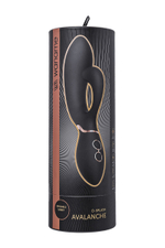 Черный вибратор Avalanche с «танцующим» клиторальным стимулятором - 20,5 см. (Цвет: черный)