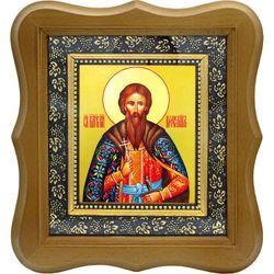 Вячеслав Чешский Святой благоверный князь. Икона на холсте.