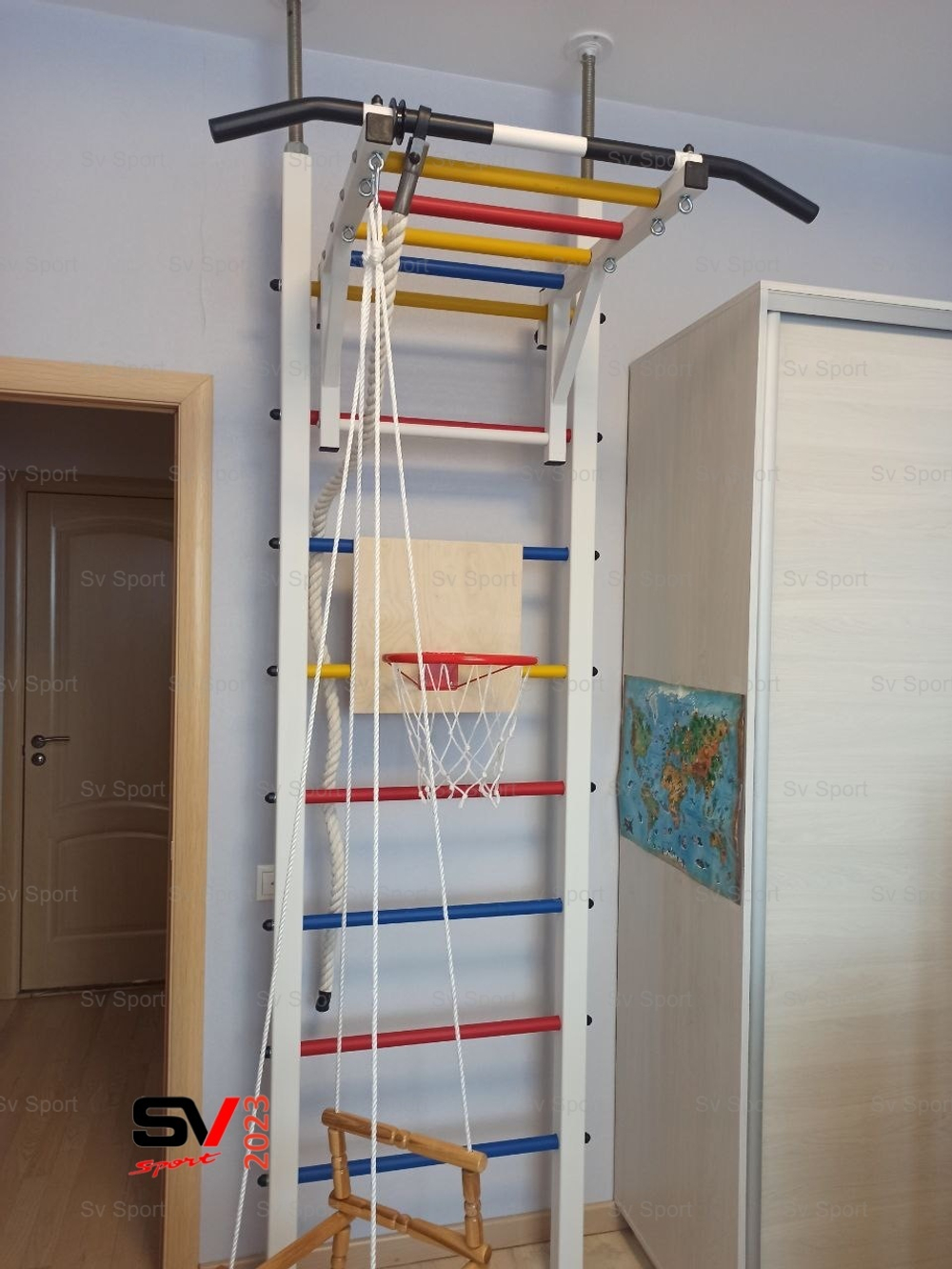 Монтаж шведской стенки Sv Sport враспор