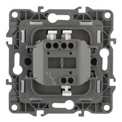 12-1001-03 ЭРА Выключатель, 10АХ-250В, IP20, без м.лапок, Эра12, алюминий