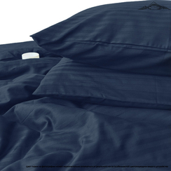 Сатин-страйп цв.Тёмно-синий | ш.240 см | 130 г/м² | хлопок-100%