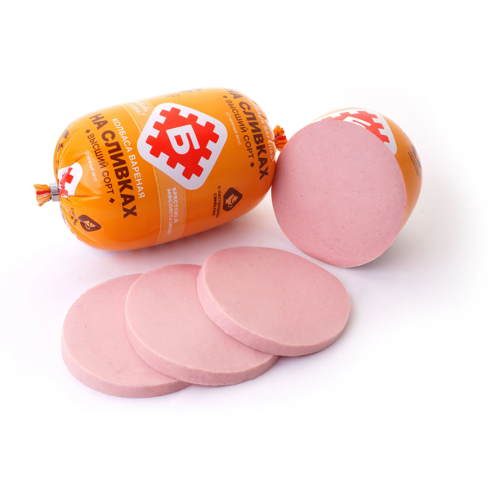 Колбаса вареная на сливках БМК 650 гр