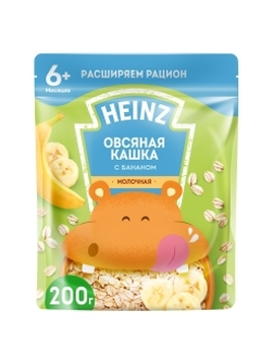 Каша молочная овсяная с бананом и Омега 3 Heinz 200г с 6 месяцев