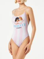 Купальник жен. слитный Saint Barth CECILLE STRIPES ANGELS розовый