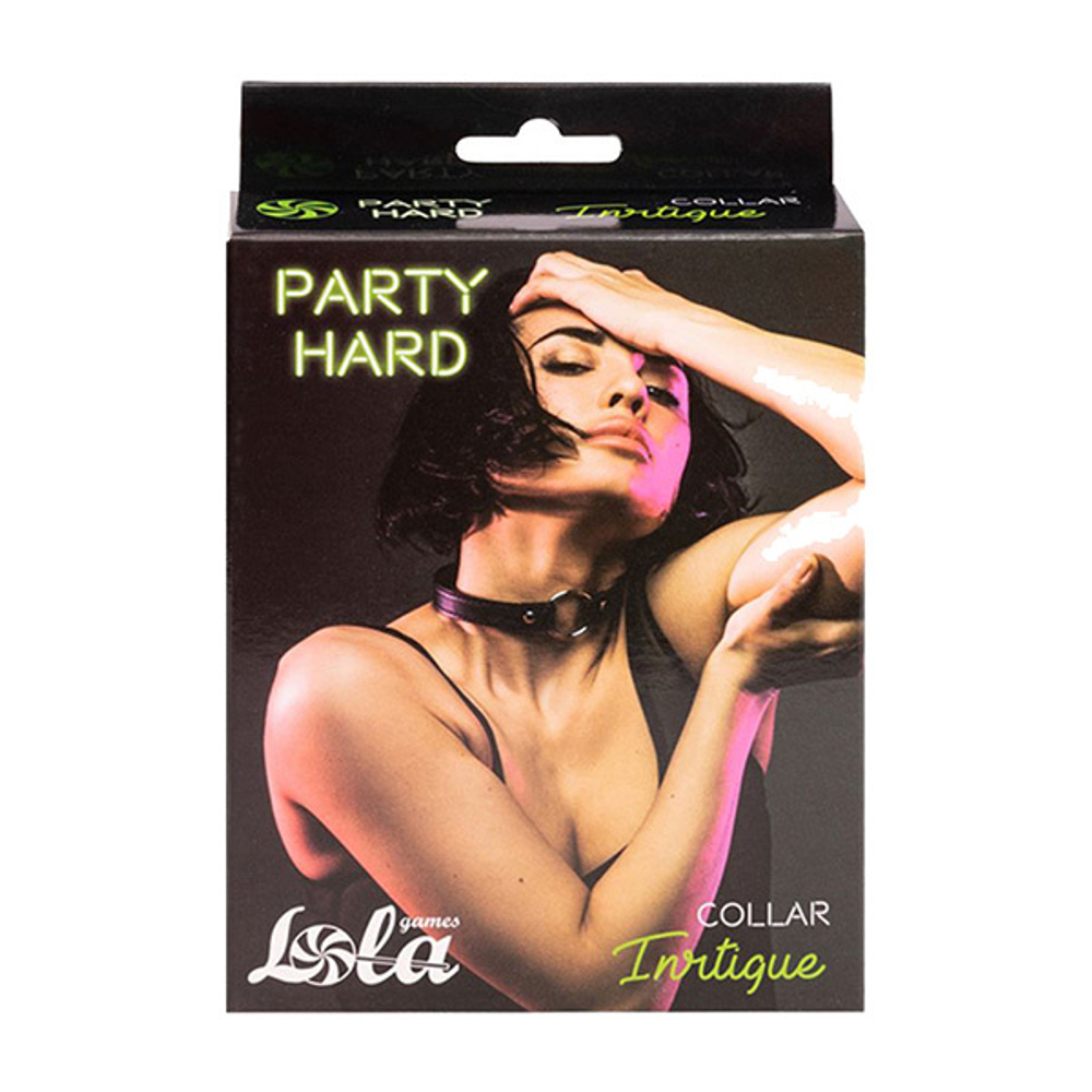 Черный ошейник 41см Lola Games Party Hard Intrigue 1090-01lola
