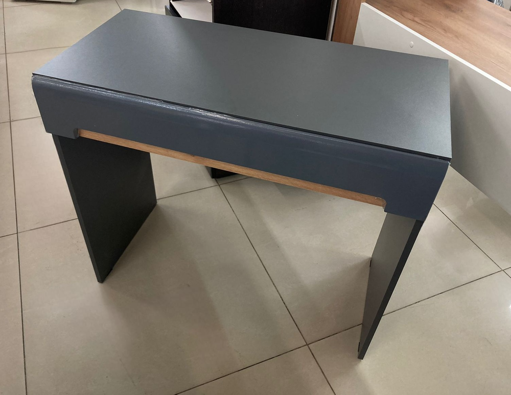 Стол макияжный Стокгольм серый графит/графит глянец