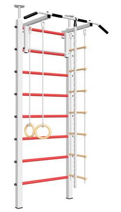 Шведская стенка Sv Sport враспор (Турник стандарт/Канат/Kольца/Лестница)