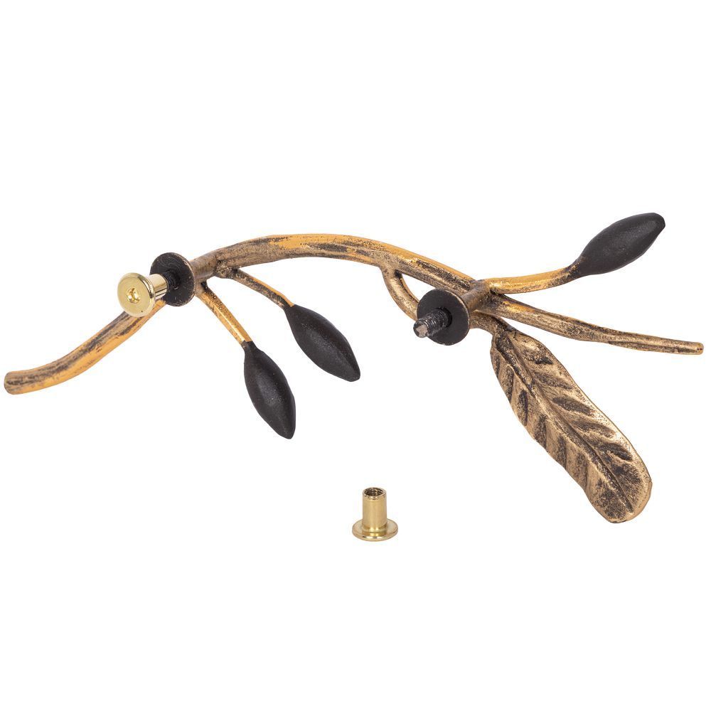 Ручка мебельная скоба Oliva Branch (Олива Бранч) левая Амбер