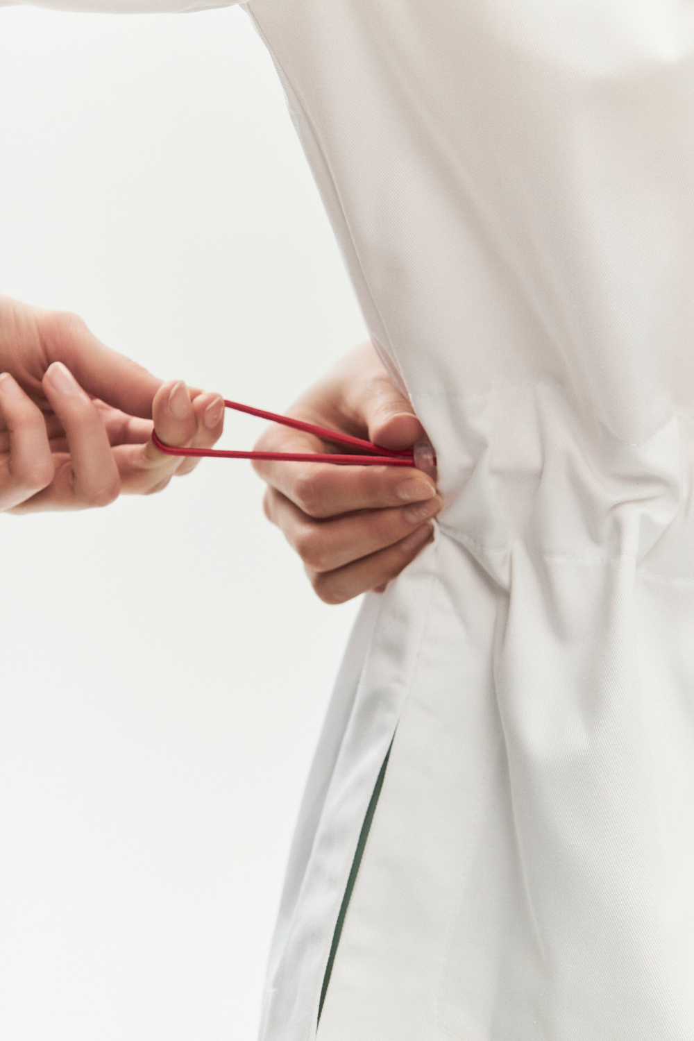 Топ с запахом медицинский женский Йошо, белый хлопок OLD