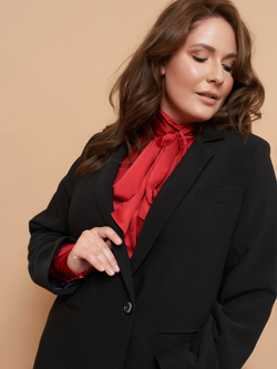 Пиджак плюс сайз черный