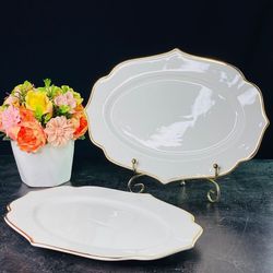 Lenardi 205-583 Набор из 2 овальных блюд 35,5см MAGNOLIA GOLD в под.уп.(х12)Фарфор