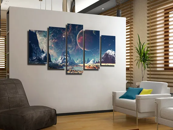 Модульная картина "Космический пейзаж"