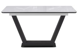Стол на тумбе Иматра 140(180)х80х75 ультра белый / черный