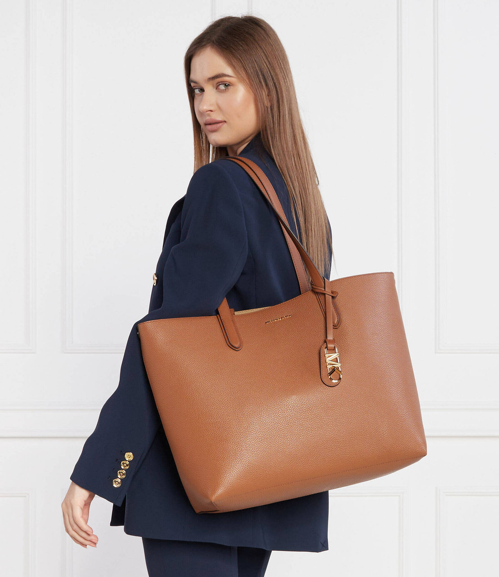 Кожаный шопер двухсторонний + поясная сумка Eliza Michael Kors - коричневый(30F3GZAT4T)