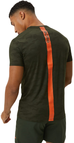 Мужская теннисная футболка Björn Borg Performance T-Shirt - olive night