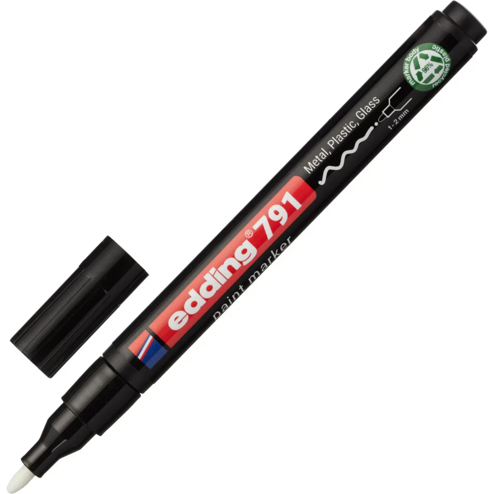 Маркер лаковый EDDING E-791/1 PCR черный 1-2мм