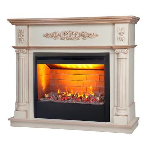 Каминокомплект Real Flame Silvia 26 WT-619B с очагом 3D Helios 26