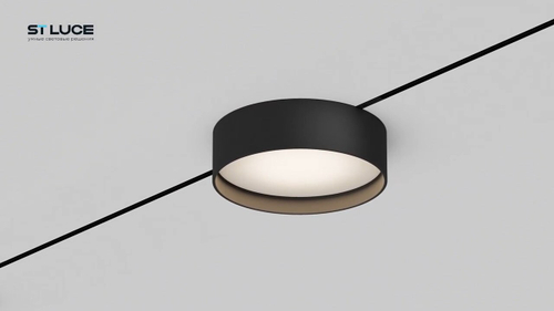 ST670.446.12 Магнитный трековый светильник Черный LED 1*12W 4000K 500Lm Ra&gt;80 100° IP20 D113xH34 24V SUPER5