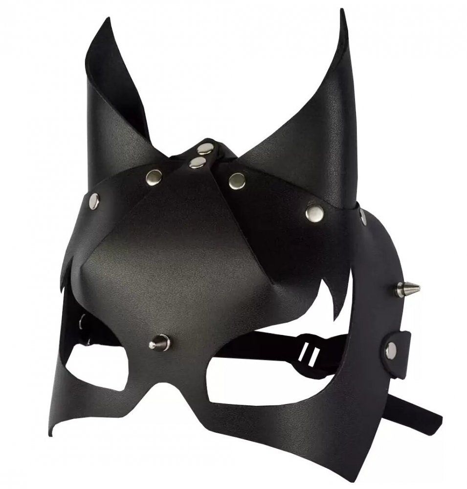 Маска Чёртик Sitabella чёрная кожа
