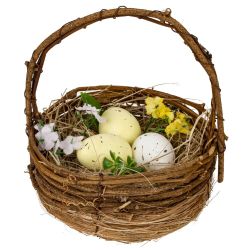 GAEM Изделие декоративное "Корзина пасхальная", L13,5 W12 H13,5 см