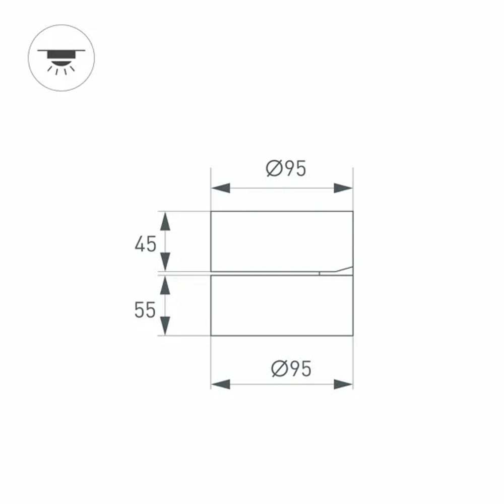 Светильник SP-RONDO-FLAP-R95-16W Day4000 (BK, 110 deg) (Arlight, IP40 Металл, 3 года) 028157