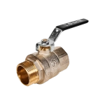 Кран шаровой полнопроходной STOUT - 1"1/4 (НР/ВР, PN40, Tmax 150°C, ручка-рычаг черная)