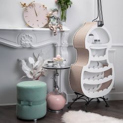 Столик декоративный с серебрянной столешницей Яблоко Евы Сильвер Пиони