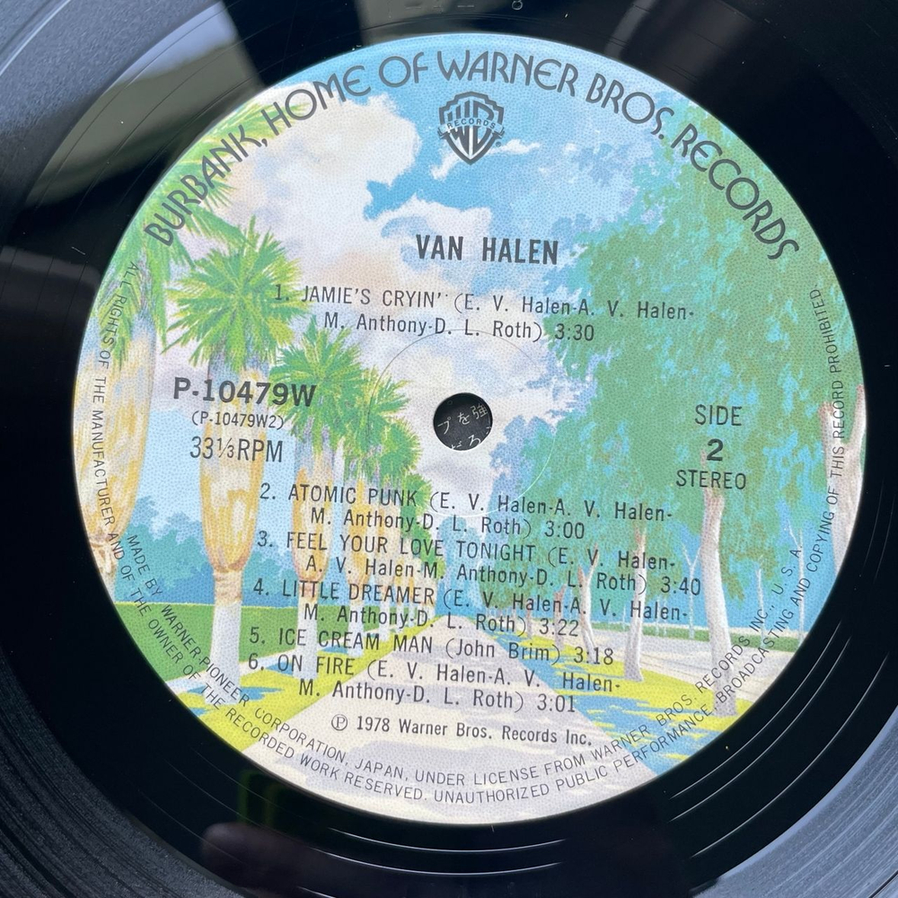 Винтажная виниловая пластинка LP Van Halen (Япония 1978) (Без Оби)