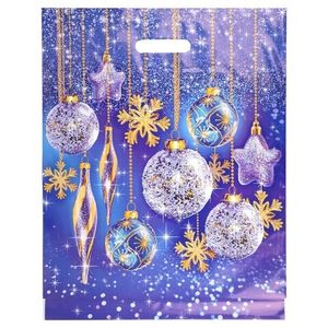 Пакет новогодний прорубная ручка Россия 40*50 см 80 мкм ПВД Тайна  1 шт 500 шт/кор