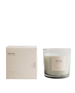 Zara Home Свеча ароматическая White Jasmine 620 г, растительный воск, аромат цветочный, Розовый