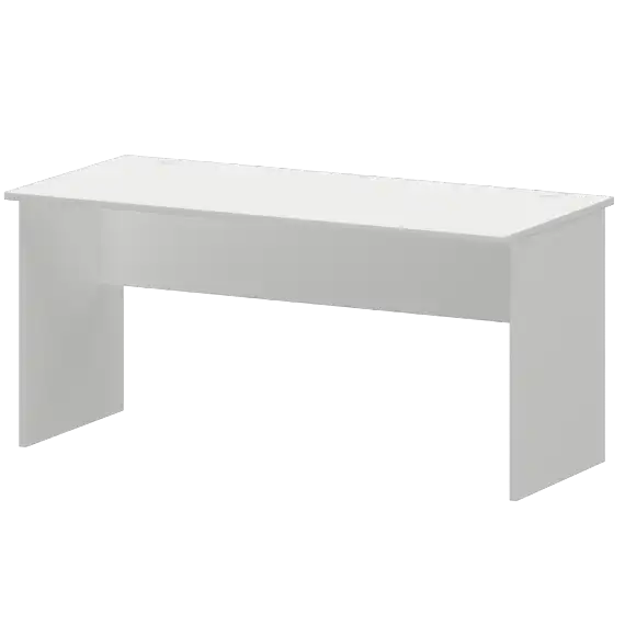 Стол с левым и правым кабель каналом А-004.К Белый 1600x730x760 Арго