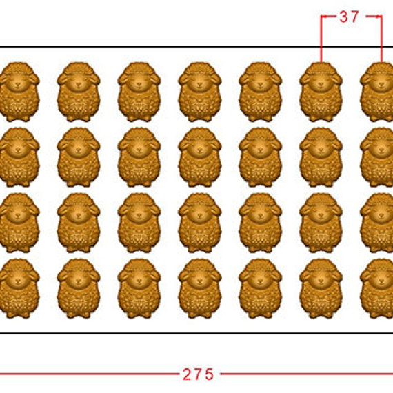 891 | Форма для шоколадных фигур &quot;Овечка&quot; (275х175 мм)