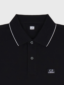 Поло C.P. Company Stretch Piquet Line Black