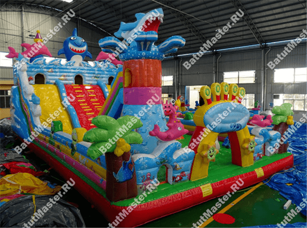 Коммерческий надувной батут "На морском дне" 16*9*7 м