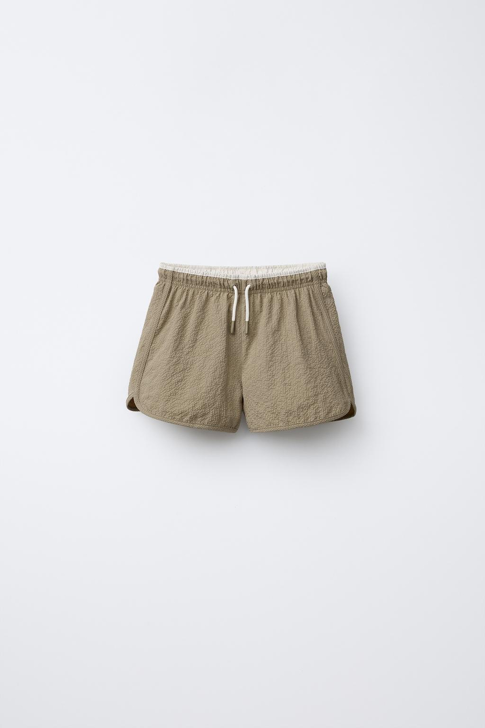 ZARA ПЛАВКИ ИЗ РЕЛЬЕФНОЙ ТКАНИ, РЫЖЕВАТО-КОРИЧНЕВЫЙ