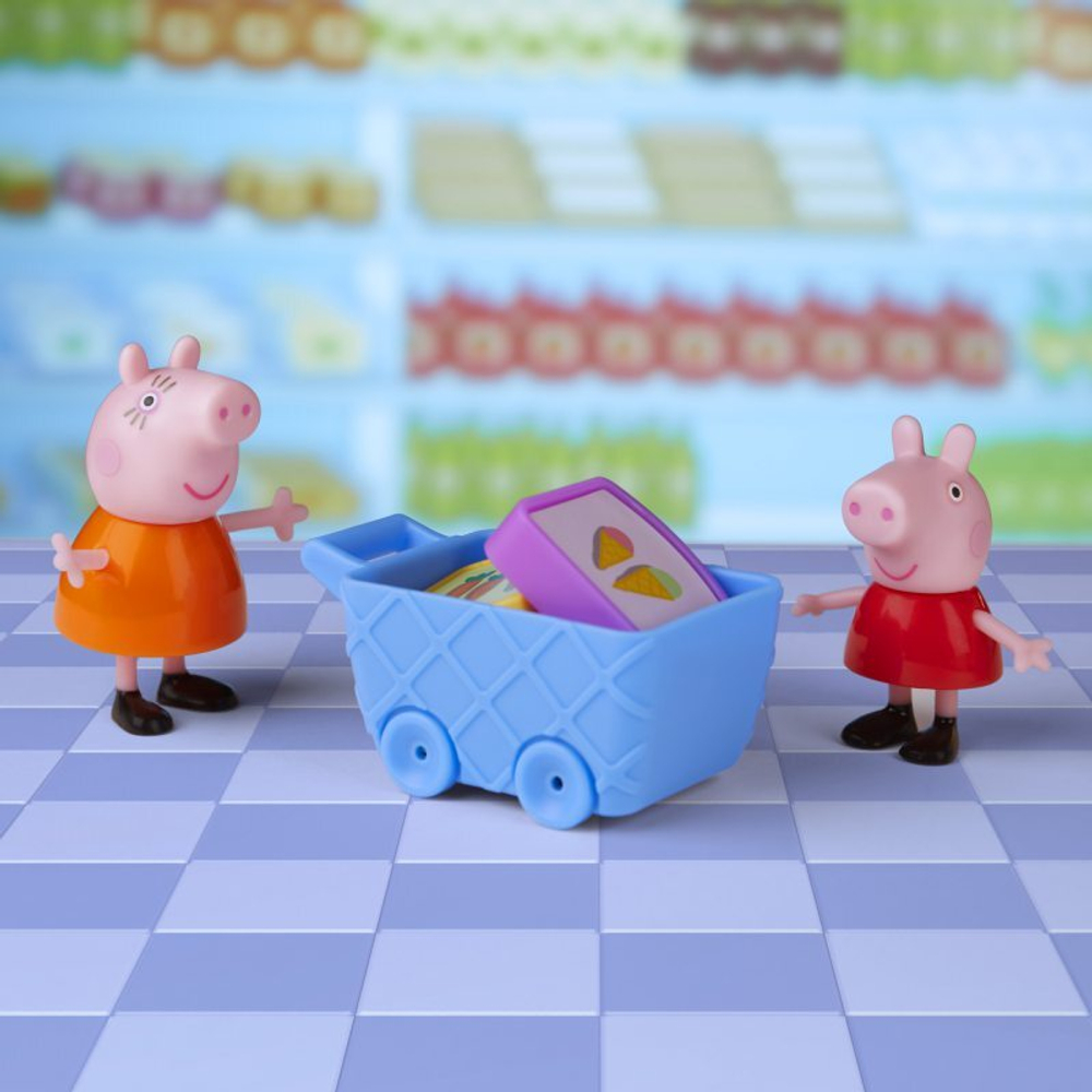 Игровой набор Hasbro Swinka Peppa - Свинка Пеппа набор для покупок в супермаркете -магазине + 2 фигурки