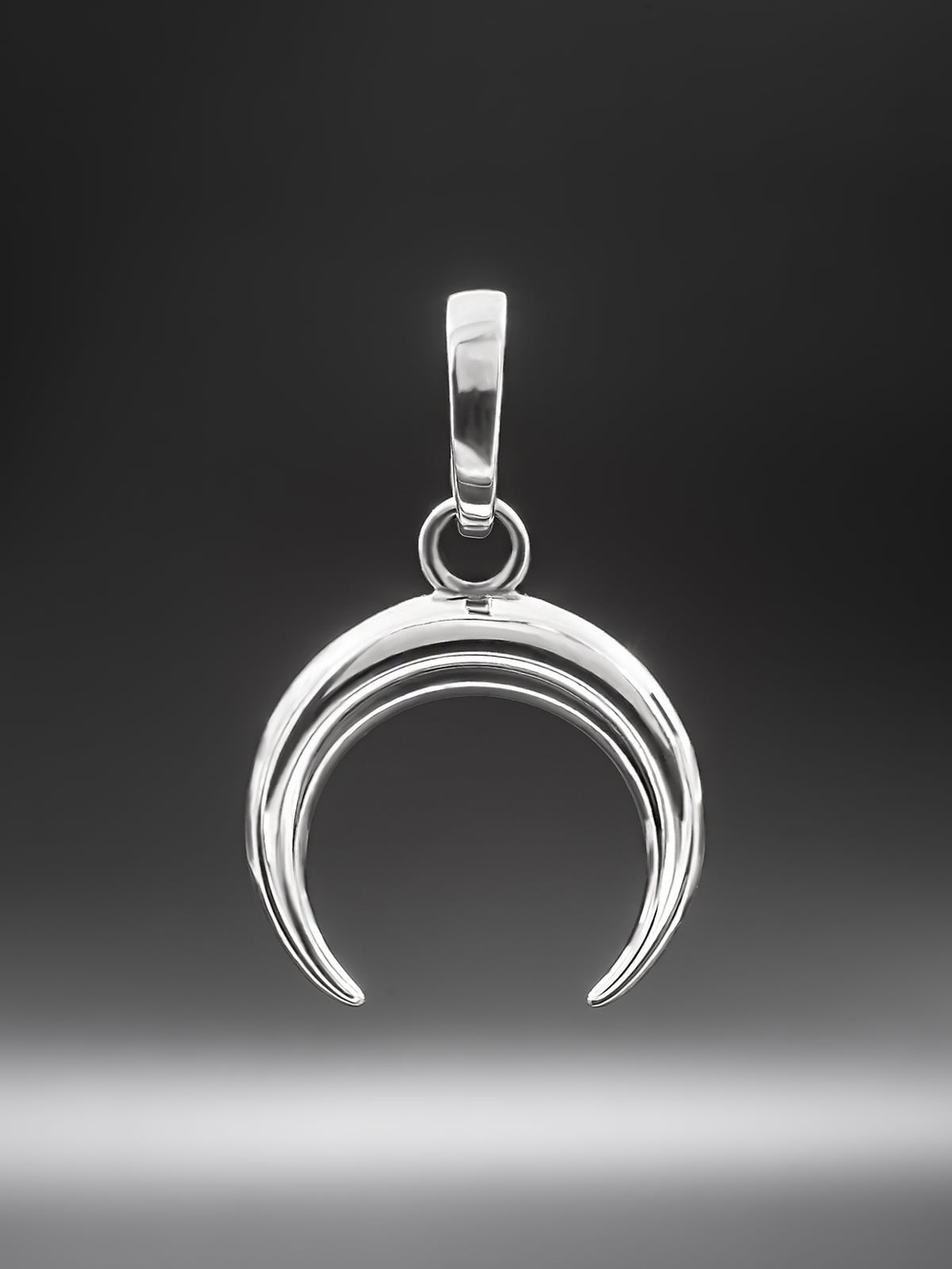 Подвеска месяц серебро 925 пробы