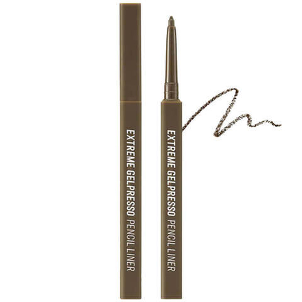 Водойстойкий карандаш-подводка для глаз CLIO Extreme Gelpresso Pencil Liner, 05 Mute Brown