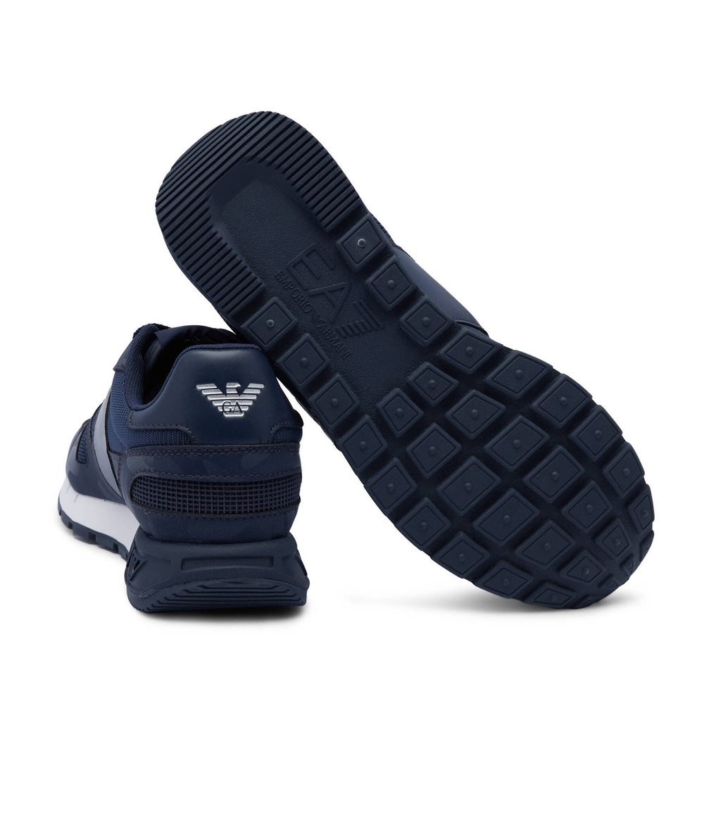 Кожаные кроссовки EA7 - темно-синий(X8X151 XK386)