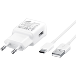 Сетевое зарядное устройство Samsung EP-TA20, USB-A + кабель Type-C, 15Вт, White (Белый)