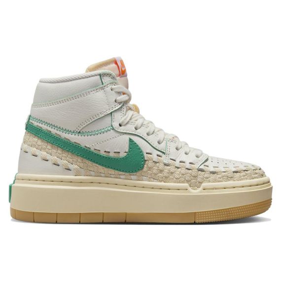 Jordan Air Jordan 1 Подвесные баскетбольные кроссовки High Top Бело-зеленые женские