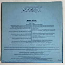 Винтажная виниловая пластинка LP Accept Metal Heart (Japan 1985) (No Obi)