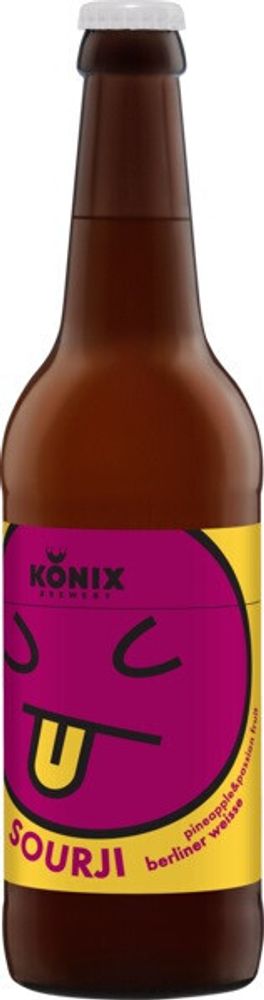 Пиво Коникс Саурджи Пайнэпл &amp; Пэшн Фрут / Konix Sourji Pineapple &amp; Passion Fruit 0.5л - 6шт