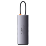 USB Хаб Baseus Metal Gleam 7in1 Multifunctional Type-C HUB (Type-C to 2xHDMI+3xUSB3.0+PD+RJ45)