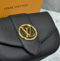 Женская черная сумка LV Pont 9 Soft PM Louis Vuitton премиум класса