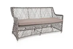 "Латте" диван двухместный из искусственного ротанга, цвет графит