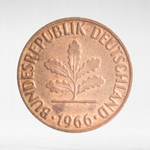 Germany, 2 Pfennigs, 1966, (Stuttgart Mint - "F"), VF