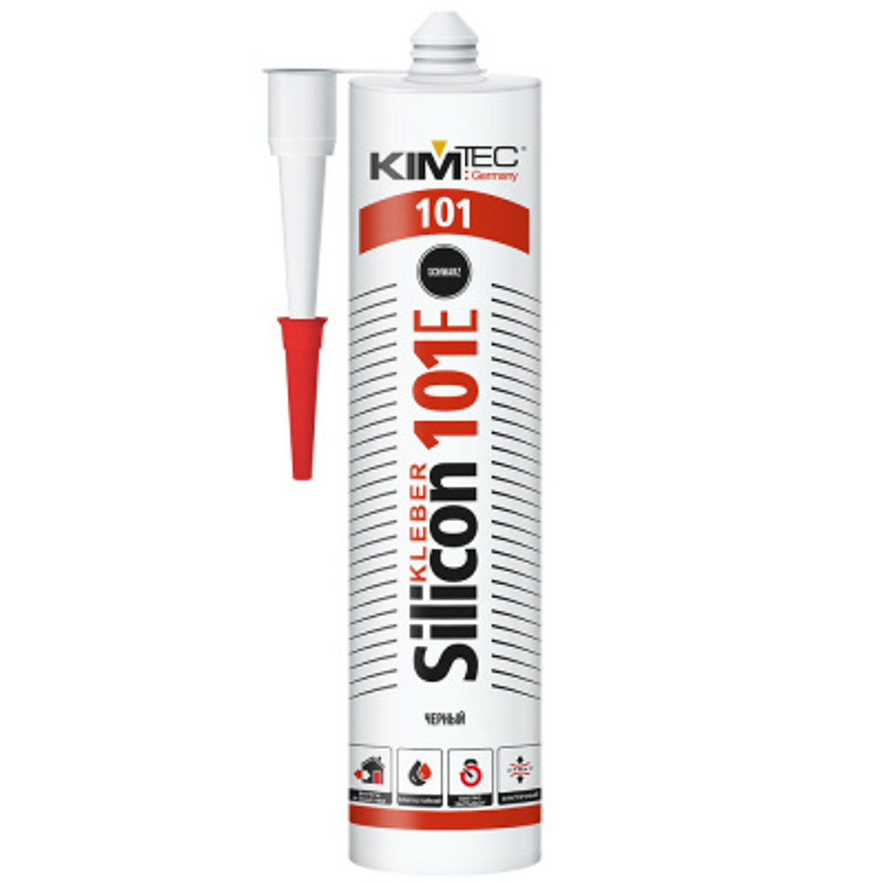 Герметик KimTec Silicon 101e, черный, 280 мл