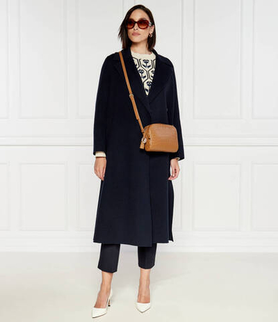 Хлопковое пальто Weekend MaxMara - темно-синий(250160416)