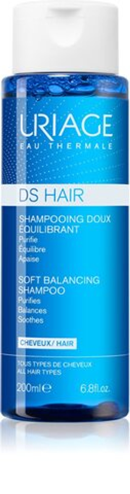 Uriage DS HAIR Soft Balancing Shampoo - очищающий шампунь для чувствительной кожи /   200  ml  / GTIN 3661434007408